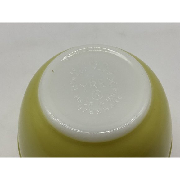 PYREX MCM Nesting Mixing Bowls Harvest 401 B-26 and yellow 401 1.5 QT Vintage - Picture 14 of 16